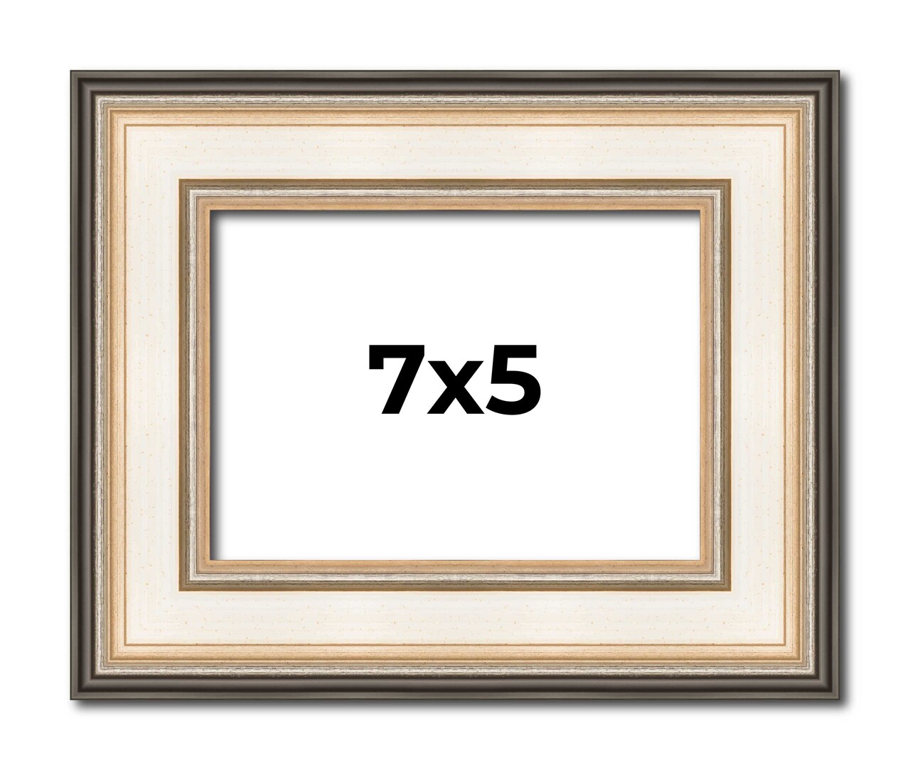 Photo Size Contemporary Silver Frame - UV Acrylic, Foam Board Backing, Hanging Hardware